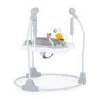 Jumper interactiv, Feedo, Pliabil, Cu scaun rotativ 360 grade, Cu panou de activitati, Pana la 25 kg,, 83x83x86 cm,6 luni+, Multicolor