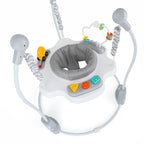 Jumper interactiv, Feedo, Pliabil, Cu scaun rotativ 360 grade, Cu panou de activitati, Pana la 25 kg,, 83x83x86 cm,6 luni+, Multicolor