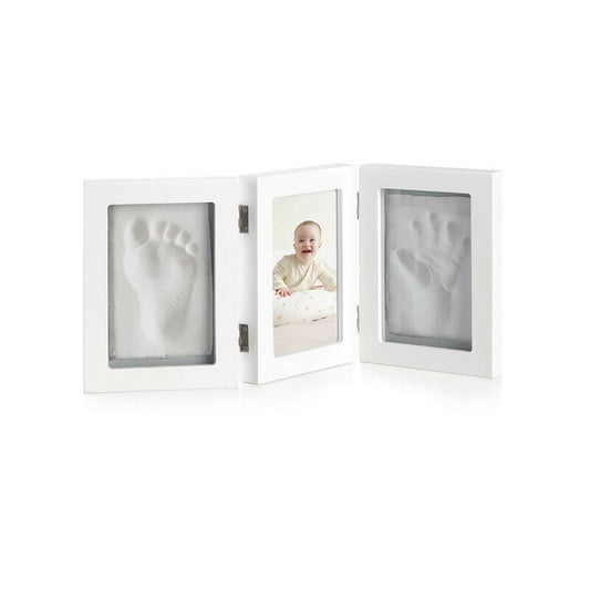 Kit rama foto, Jane, Cu mulaj amprenta manuta si piciorus, White
