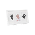 Kit ramă foto triplă Jane cu cerneală pentru amprente mânuță și picioruș, White