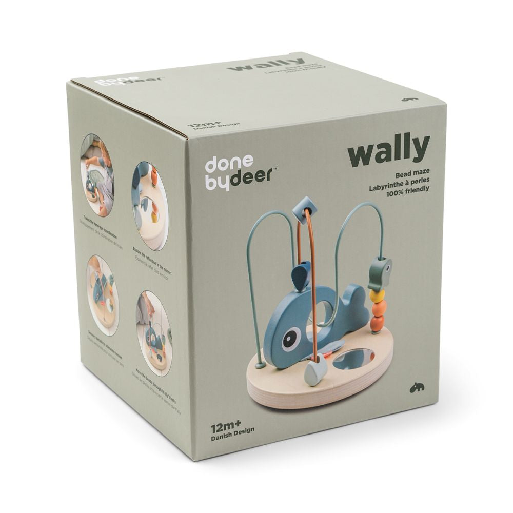 Labirint cu margele Done by Deer din lemn Wally Blue