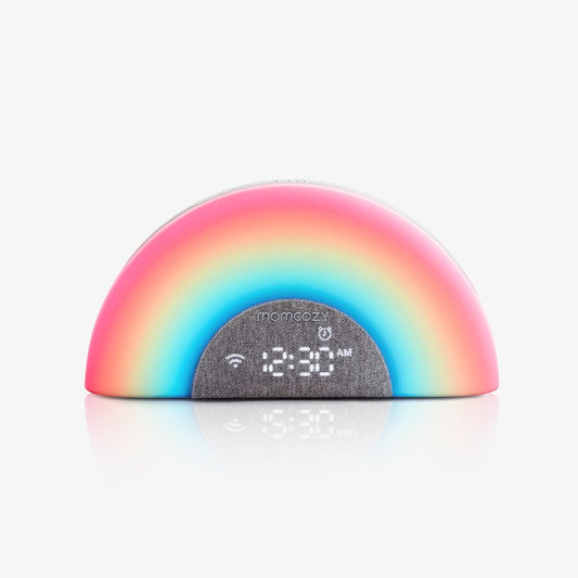 Lampă de Veghe Curcubeu Smart Momcozy cu Lumină Reglabilă, Sunete și Aplicație