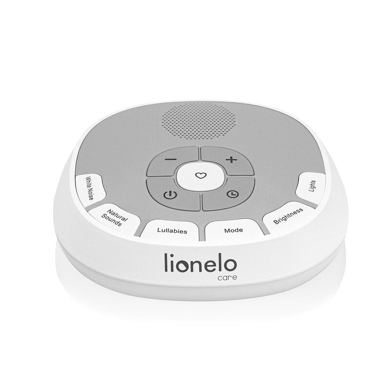 Lampa de veghe, Lionelo, BabyNap, 2 in 1, Wireless, Cu sunete si melodii de leagan, Cu 11 culori si 3 niveluri de luminozitate, Cu functie de redare si inregistrare batai inima, Alb
