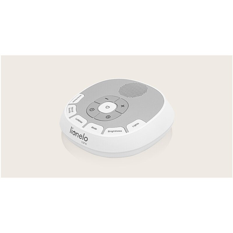 Lampa de veghe, Lionelo, BabyNap, 2 in 1, Wireless, Cu sunete si melodii de leagan, Cu 11 culori si 3 niveluri de luminozitate, Cu functie de redare si inregistrare batai inima, Alb