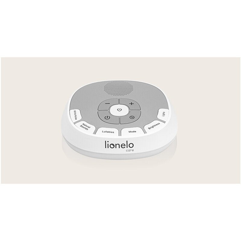 Lampa de veghe, Lionelo, BabyNap, 2 in 1, Wireless, Cu sunete si melodii de leagan, Cu 11 culori si 3 niveluri de luminozitate, Cu functie de redare si inregistrare batai inima, Alb