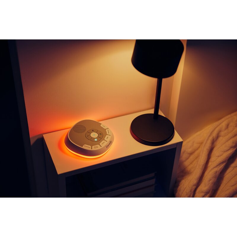 Lampa de veghe cu sunete Lionelo BabyNap 2 in 1, Alb
