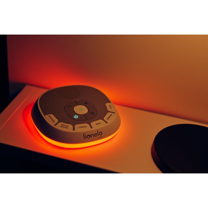 Lampa de veghe cu sunete Lionelo BabyNap 2 in 1, Alb