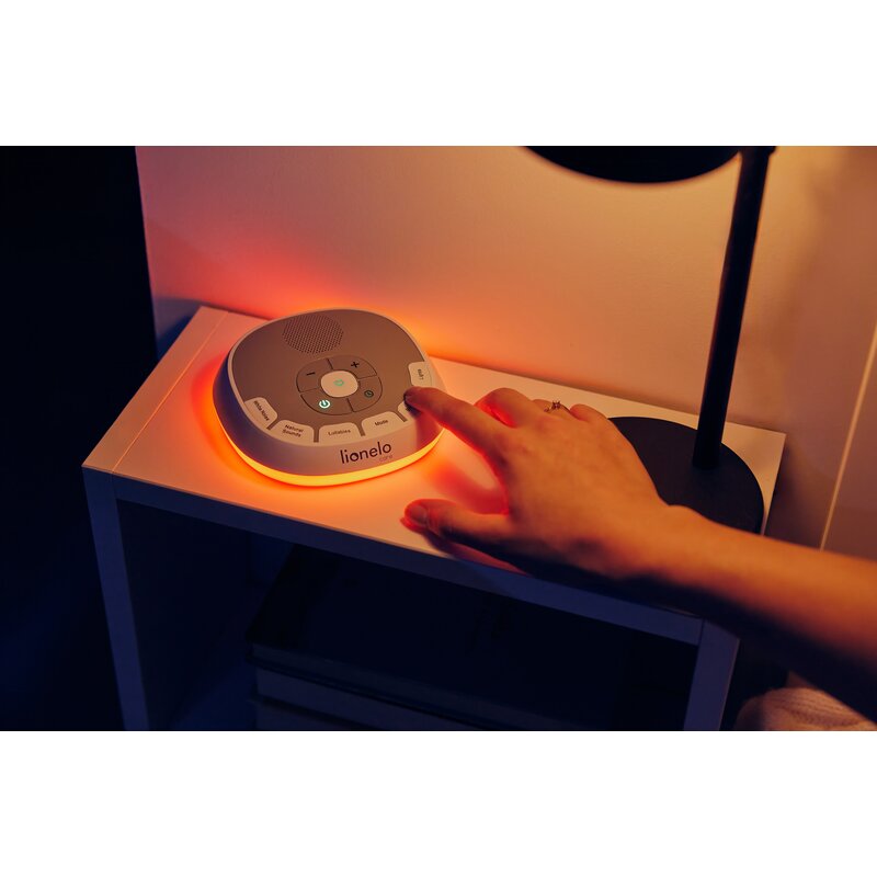 Lampa de veghe cu sunete Lionelo BabyNap 2 in 1, Alb