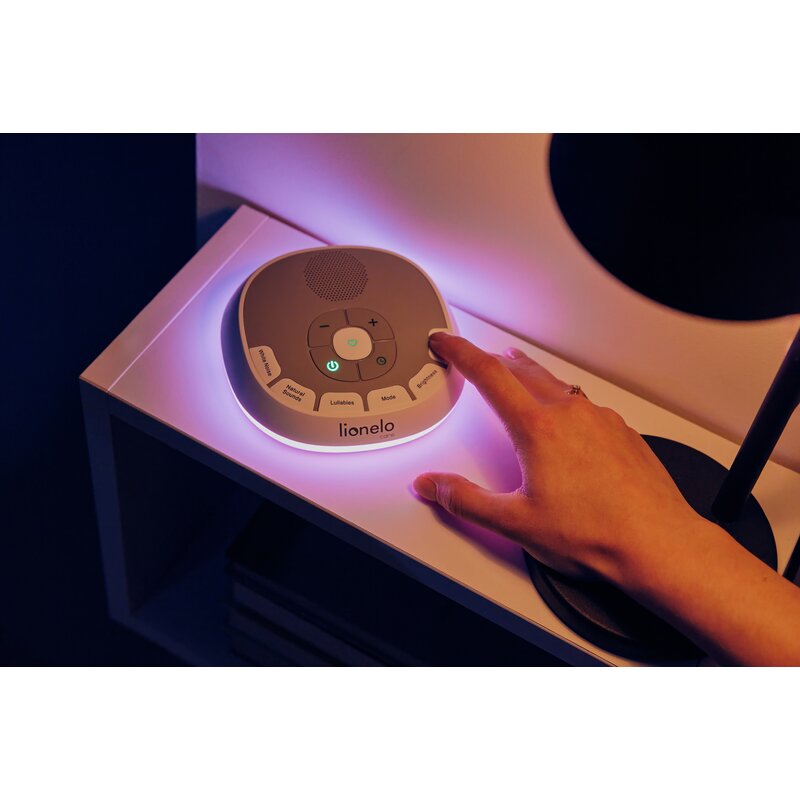 Lampa de veghe cu sunete Lionelo BabyNap 2 in 1, Alb