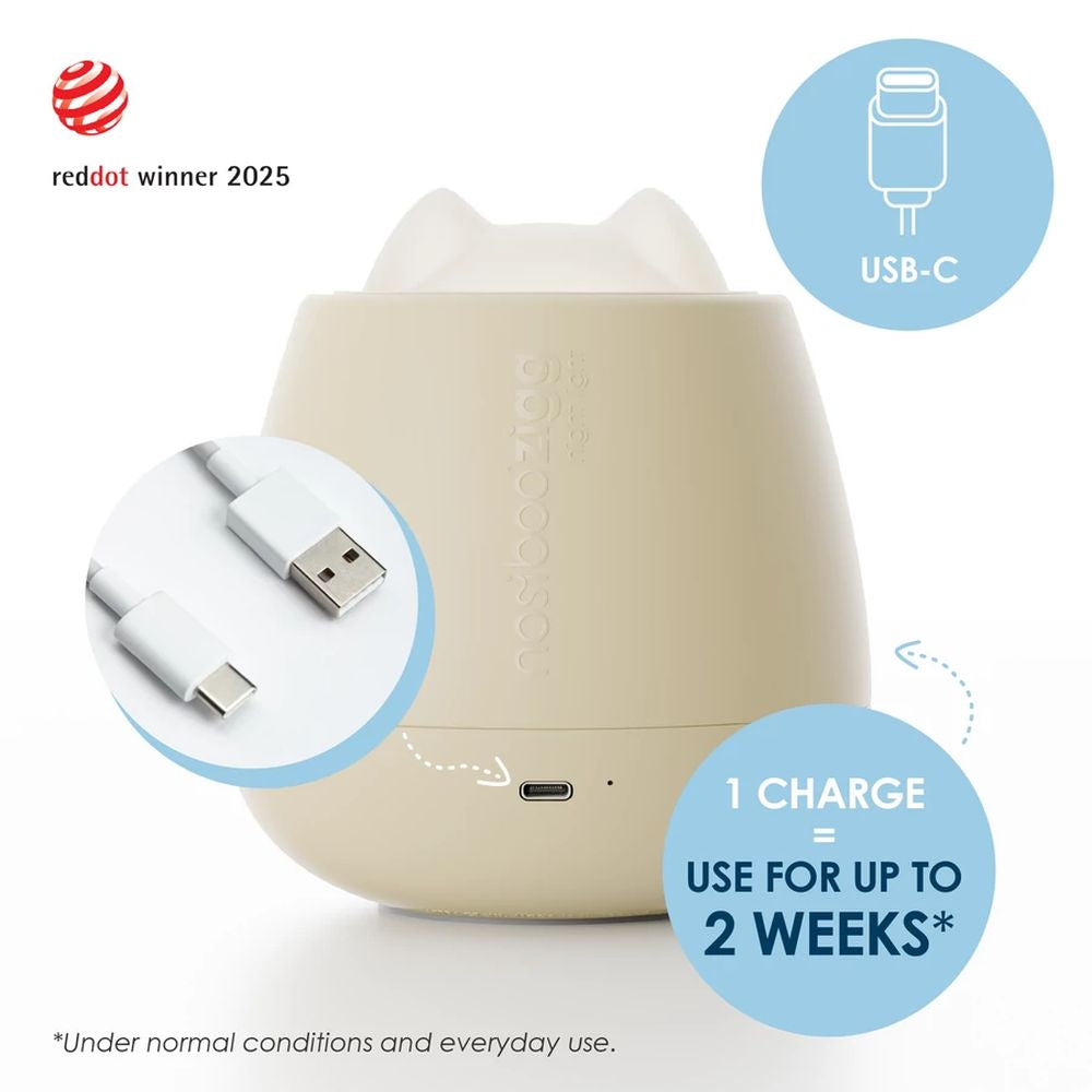 Lampa de Veghe Nosiboo Zigg Antrenor Somn Lumina Rosie Temporizator Beige