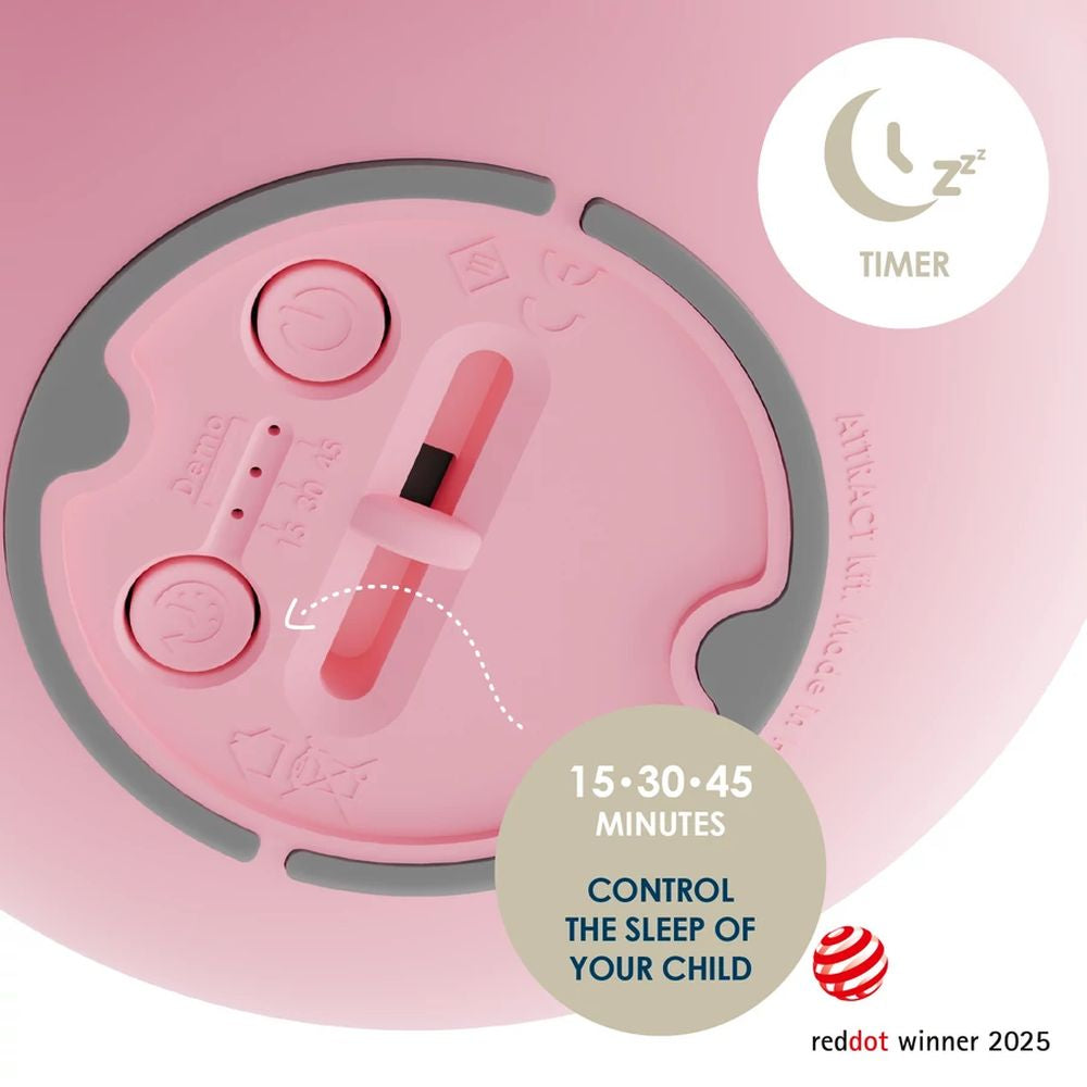 Lampa de Veghe Nosiboo Zigg Antrenor Somn Lumina Rosie Temporizator Pink