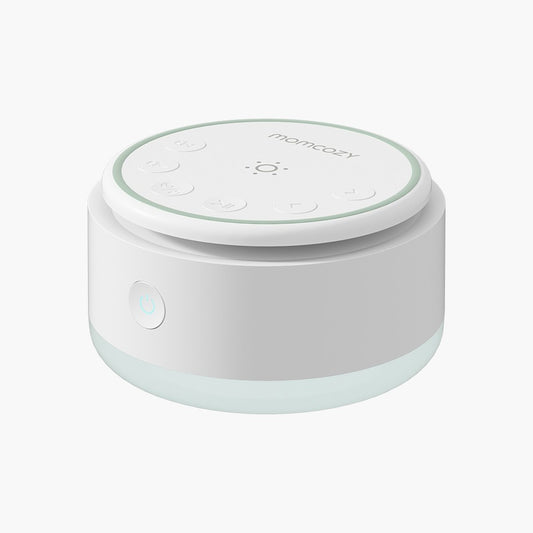 Lampă de Veghe Portabilă Momcozy cu Sunete Albe, Acumulator și Temporizator - Somn Liniștit