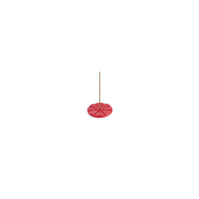Leagan rotund Dice Monkey Swing cu franghie PP, reglabil pana la 240 cm Red