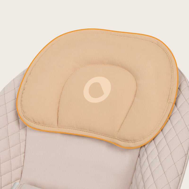 Leagan, Lionelo, Rio, Electric, Cu 3 viteze de leganare, Cu 8 melodii, Cu telecomanda, Cu husa detasabila, Cu perna detasabila, Centura in 3 puncte, Pana la 9 kg, Bej