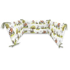 Lenjerie pătuț Qmini Fox on bikes Natural 120x60 cm, 3 piese – imagine 10