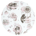 Lenjerie pătuț Qmini Teddy Bear & Friends Pink 140x70 cm, 3 piese – imagine 4