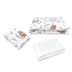 Lenjerie de pătuț MimiNu Lulu Natural, set de 3 piese