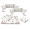 Lenjerie patut MimiNu 5 piese cu cearsaf 120x60 cm
