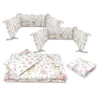 Lenjerie patut MimiNu 5 piese cu cearsaf 120x60 cm