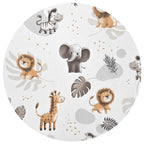 Lenjerie co-sleeper Qmini Aurora 76x43 cm, 3 piese, Time for Safari – prezentare produs