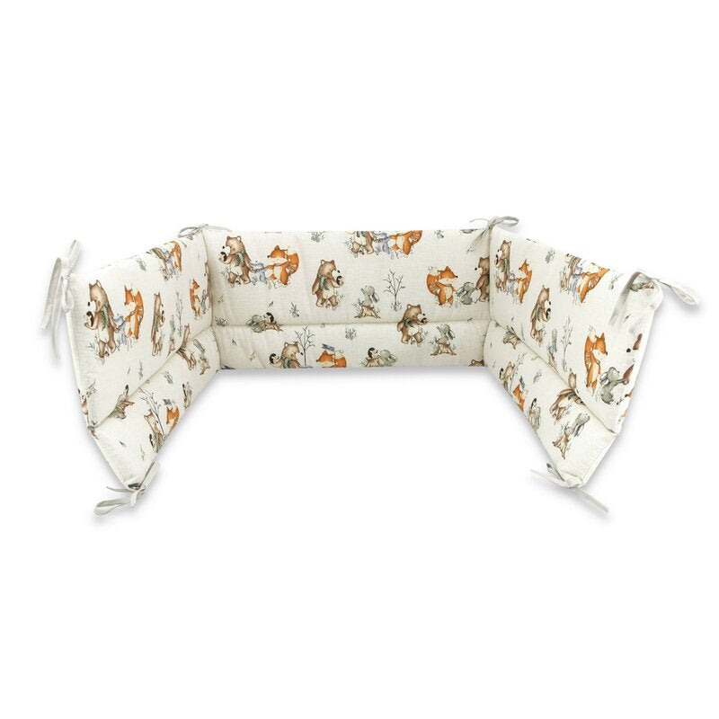 Lenjerie patut cu 5 piese, MimiNu, Pentru patut 120x60 cm, Cu pilota si perna, Din bumbac certificat Oeko Tex Standard 100, Design, Time for fun