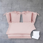 Detaliu lenjerie MimiNu Royal Powder Pink, 6 piese