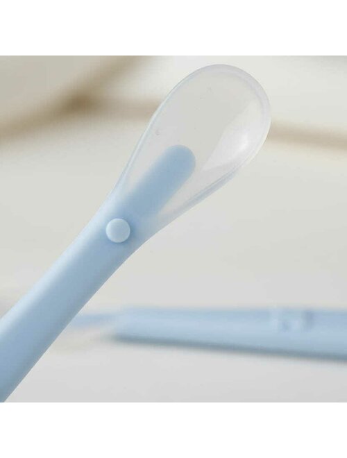 Linguriță Bocioland Silicon 100% Alimentar BPA Free 6 Luni+ Blue 15.5 cm