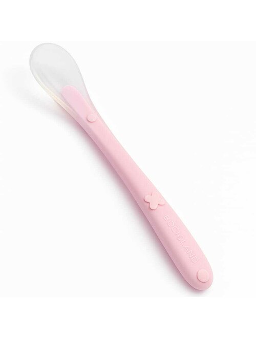 Linguriță Bocioland Silicon 100% Alimentar BPA Free 6 Luni+ Pink 15.5 cm
