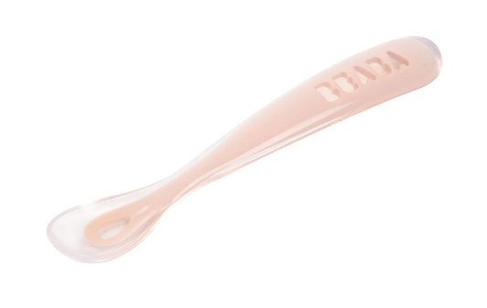 Lingurita Silicon Beaba +4 Luni Cotton Candy