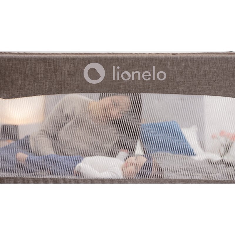 Protecție laterală de pat Lionelo Eva Gri Melange – barieră și montaj