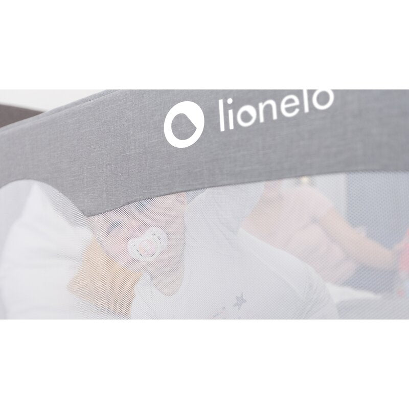 Protecție laterală de pat Lionelo Hanna Gri – detaliu plasă