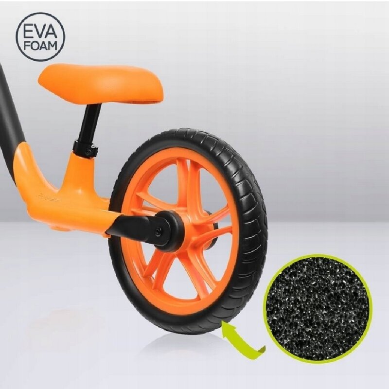 Bicicleta fara pedale, Lionelo, Alex, Usoara, Cu ghidon si sa reglabile, Greutate 3.3 Kg, Cu roti din spuma EVA, 12 inch, Orange