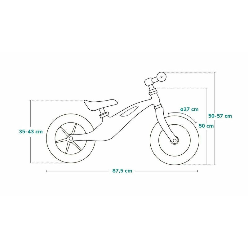 Bicicleta fara pedale, Lionelo, Bart, Usoara, Cu cadru din magneziu, Cu ghidon si sa reglabile, Greutate 3 Kg, 12 inch, Conform cu standardul european de securitate EN71, Sky Blue