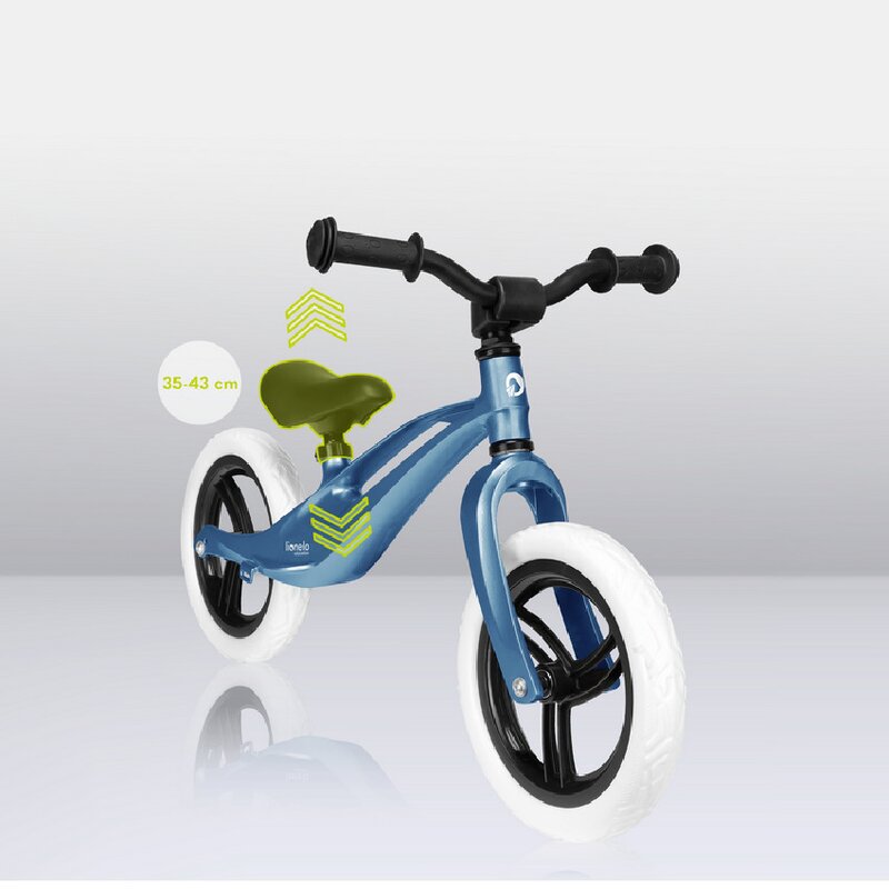 Bicicleta fara pedale, Lionelo, Bart, Usoara, Cu cadru din magneziu, Cu ghidon si sa reglabile, Greutate 3 Kg, 12 inch, Conform cu standardul european de securitate EN71, Sky Blue