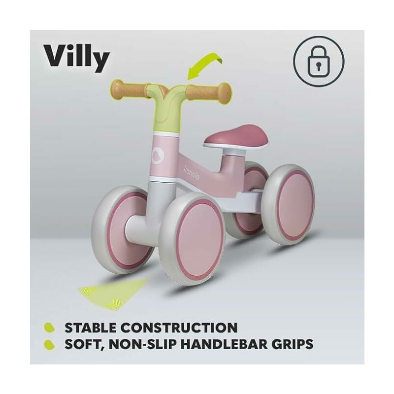 Bicicleta fara pedale Lionelo Villy Pink Rose – imagine produs 26