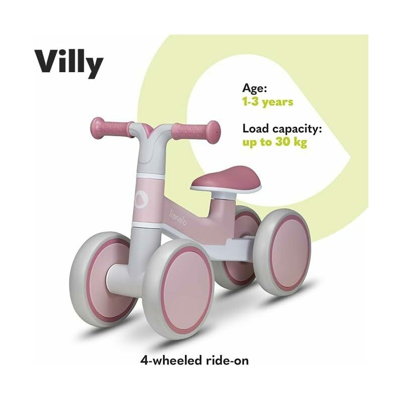 Bicicleta fara pedale Lionelo Villy Pink Rose – imagine produs 22