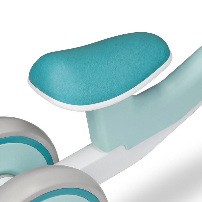 Bicicleta fara pedale, Lionelo, Villy, Cu 4 roti, Din spuma EVA si TPR, Stabila, Manere moi, antiderapante, 12- 36 luni, Sustine pana la 30 kg, Certificata EN 71-1:2014, EN 71-2:2011, EN 71-3:2019, Verde turcoaz