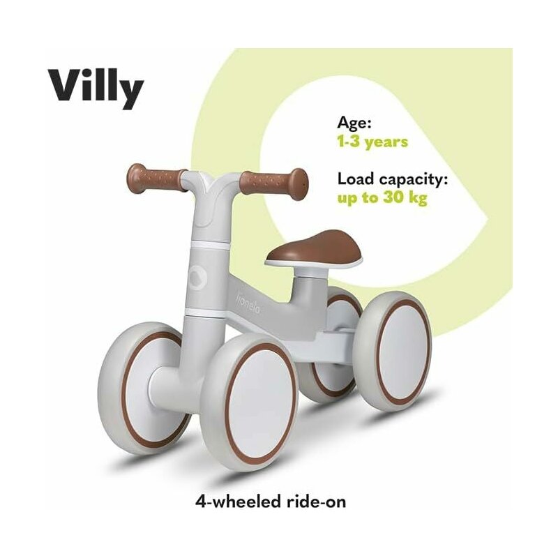 Bicicleta fara pedale Lionelo Villy Beige Latte – imagine produs 27