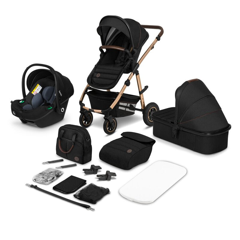 Carucior 3 in 1 Lionelo Amber, Negru Onyx