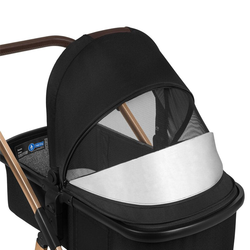 Carucior 3 in 1 Lionelo Amber, Negru Onyx