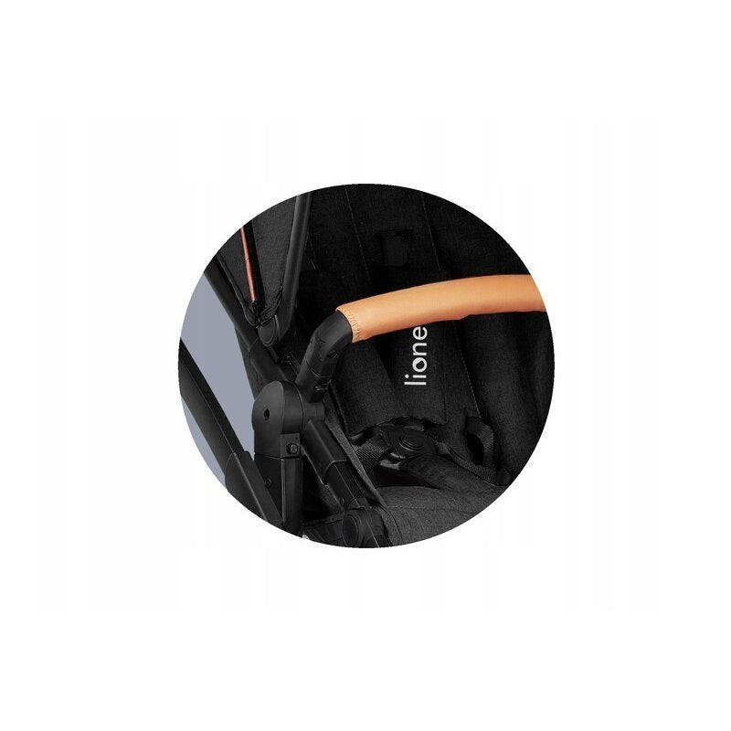 Carucior 3 in 1 Lionelo Amber, Negru Onyx