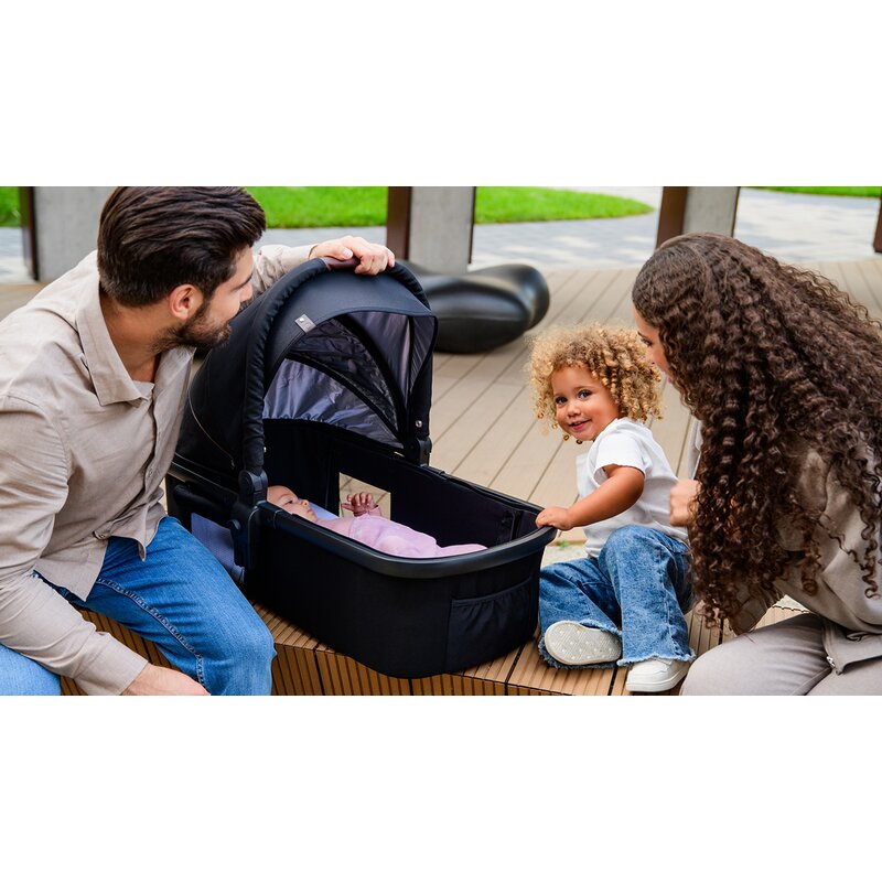 Carucior 3 in 1 Lionelo Amber, Negru Onyx