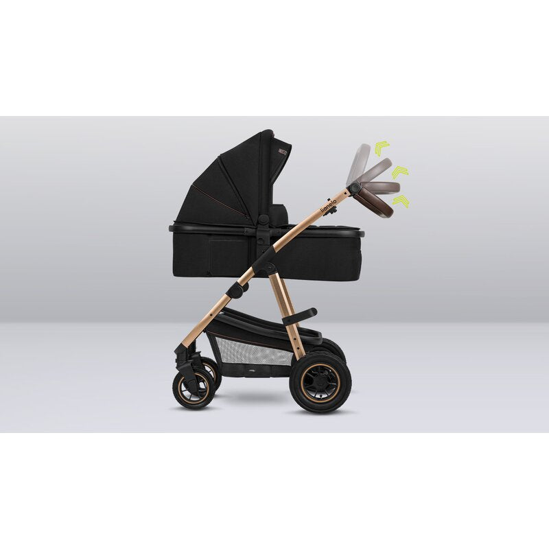 Carucior 3 in 1 Lionelo Amber, Negru Onyx
