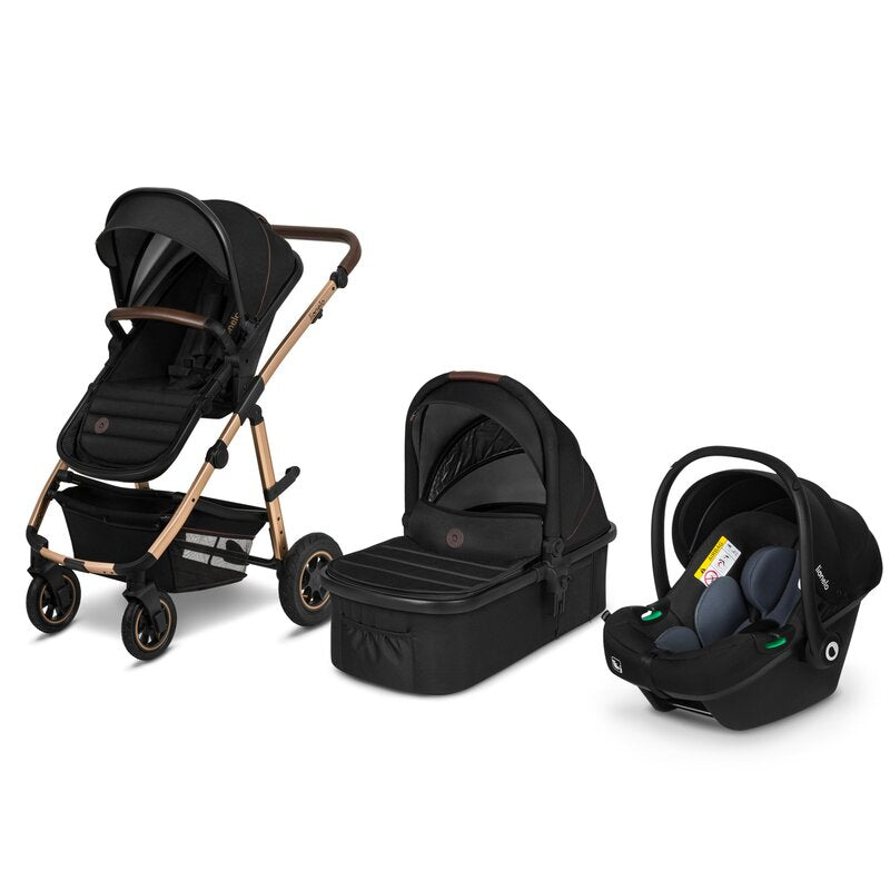 Carucior 3 in 1 Lionelo Amber, Negru Onyx
