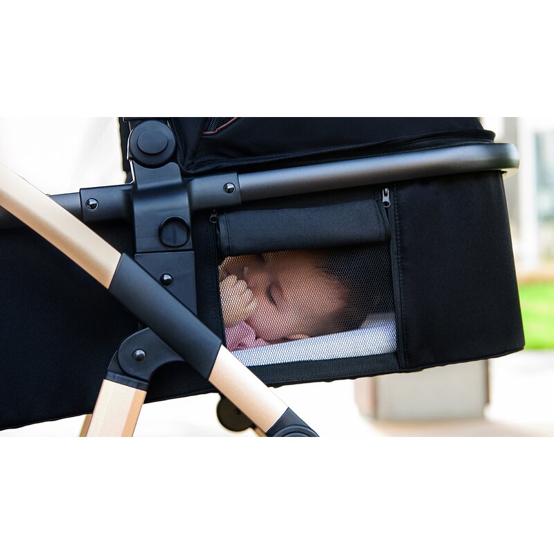 Carucior 3 in 1 Lionelo Amber, Negru Onyx