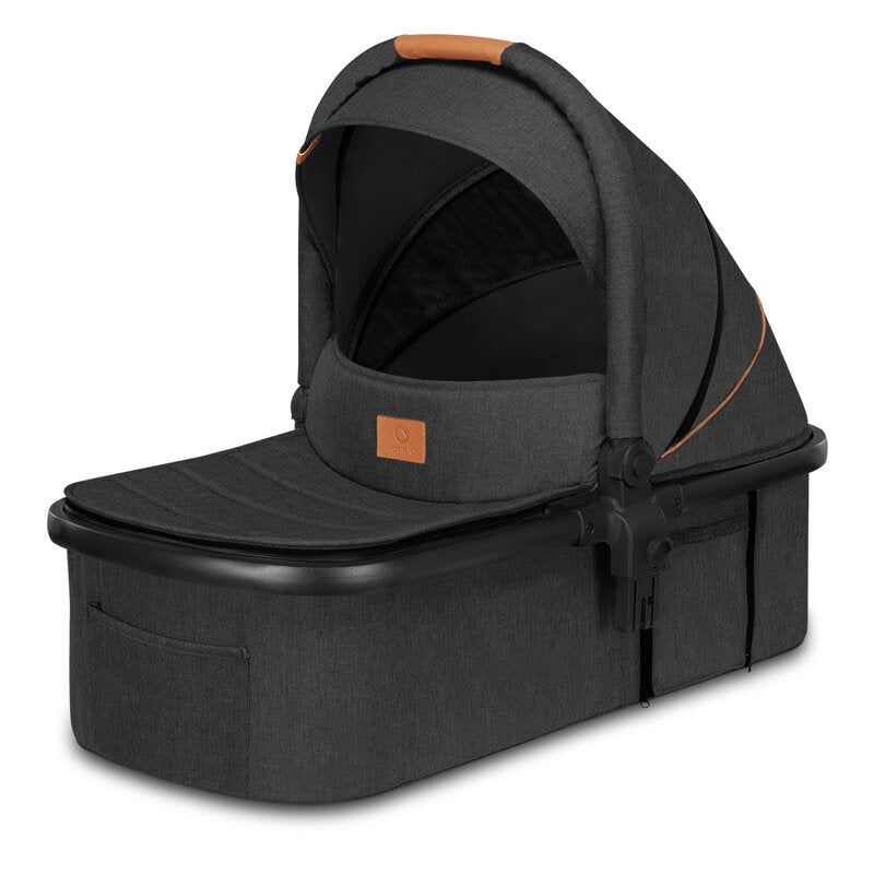 Carucior 2 in 1, Lionelo, Amber, Cadru aluminiu, Cu landou intarit si salteluta moale, Reversibil, Maner ajustabil, Huse pentru picioare, ploaie, Plasa de tantari, Geanta parinti, Pana la 22 kg, EN1888-1, EN1888-2, EN1466, Gri inchis