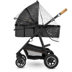 Carucior 2 in 1, Lionelo, Amber, Cadru aluminiu, Cu landou intarit si salteluta moale, Reversibil, Maner ajustabil, Huse pentru picioare, ploaie, Plasa de tantari, Geanta parinti, Pana la 22 kg, EN1888-1, EN1888-2, EN1466, Gri inchis