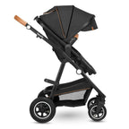 Carucior 2 in 1, Lionelo, Amber, Cadru aluminiu, Cu landou intarit si salteluta moale, Reversibil, Maner ajustabil, Huse pentru picioare, ploaie, Plasa de tantari, Geanta parinti, Pana la 22 kg, EN1888-1, EN1888-2, EN1466, Gri inchis