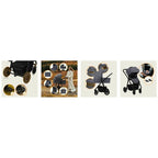 Carucior 2 in 1, Lionelo, Amber, Cadru aluminiu, Cu landou intarit si salteluta moale, Reversibil, Maner ajustabil, Huse pentru picioare, ploaie, Plasa de tantari, Geanta parinti, Pana la 22 kg, EN1888-1, EN1888-2, EN1466, Gri inchis