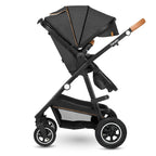 Carucior 2 in 1, Lionelo, Amber, Cadru aluminiu, Cu landou intarit si salteluta moale, Reversibil, Maner ajustabil, Huse pentru picioare, ploaie, Plasa de tantari, Geanta parinti, Pana la 22 kg, EN1888-1, EN1888-2, EN1466, Gri inchis